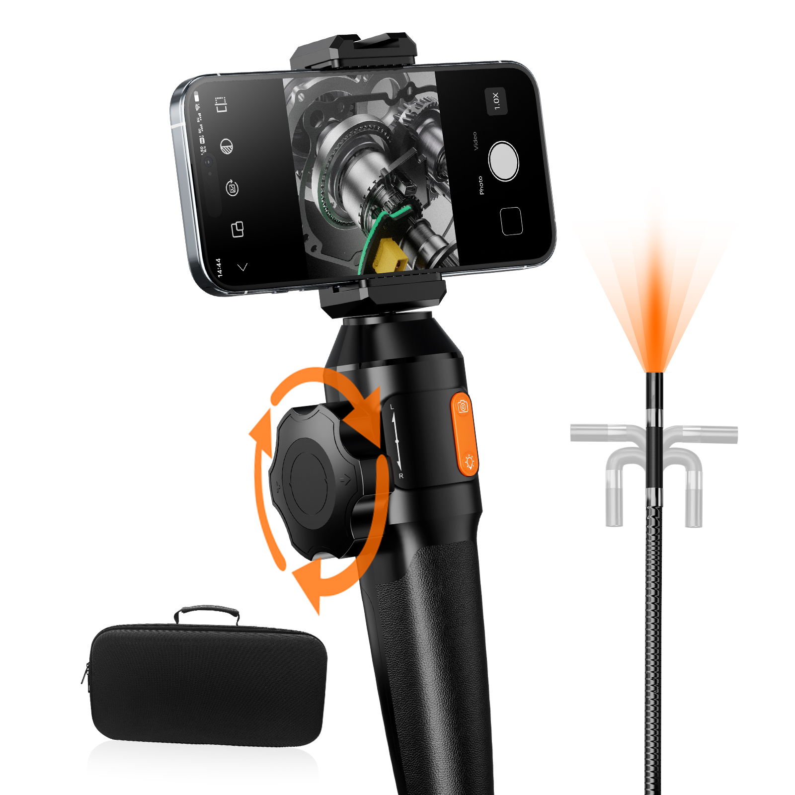 ST02 Articulated Inspection Borescope Video Camera