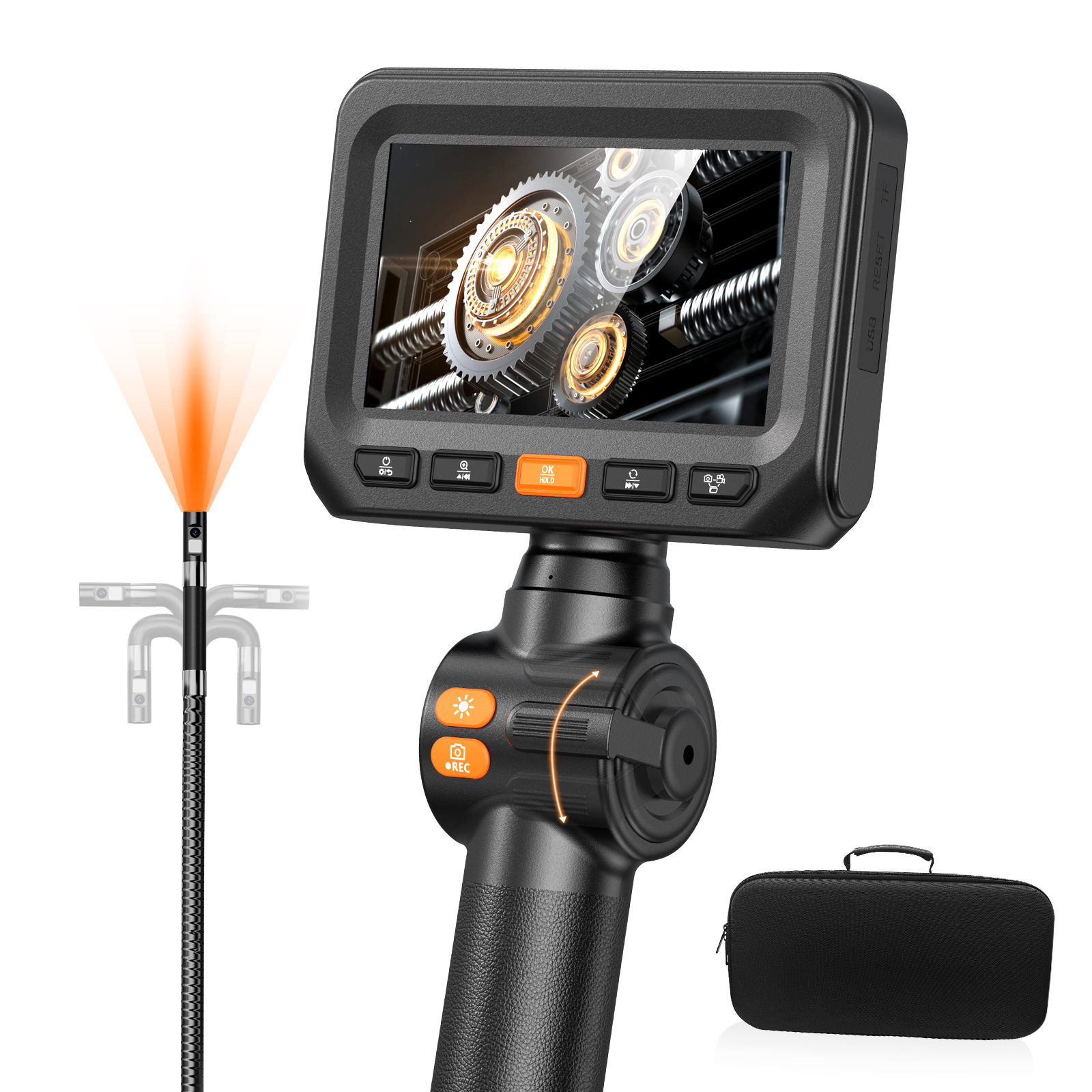 S33 OEM Portable 4.3Inch 8LED 360 2-Way Steering I