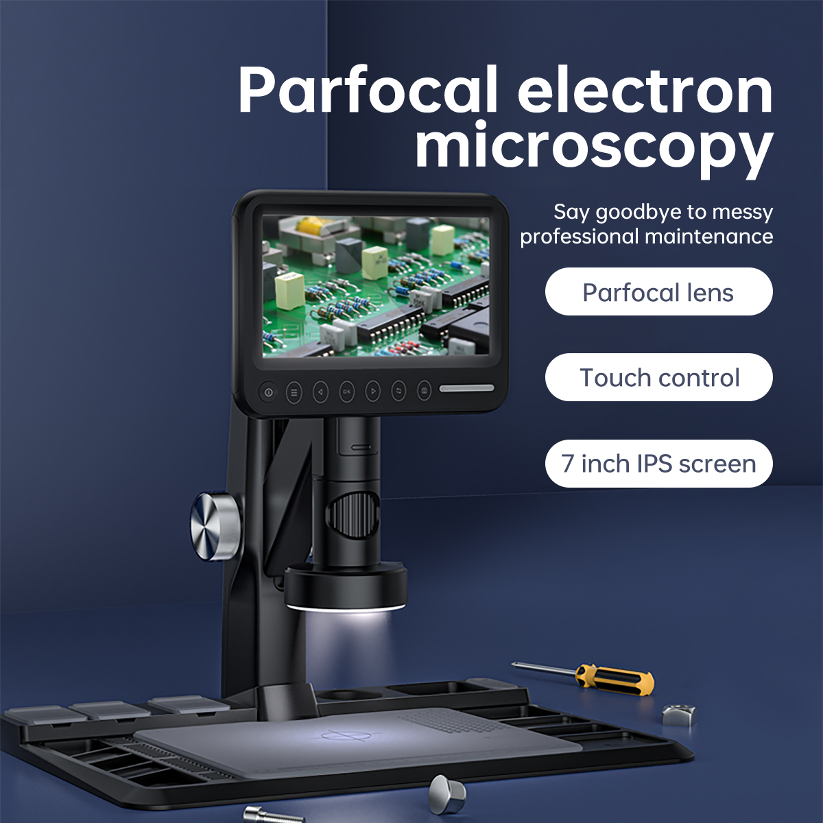 318B 7inch auto focu 1600X microscope