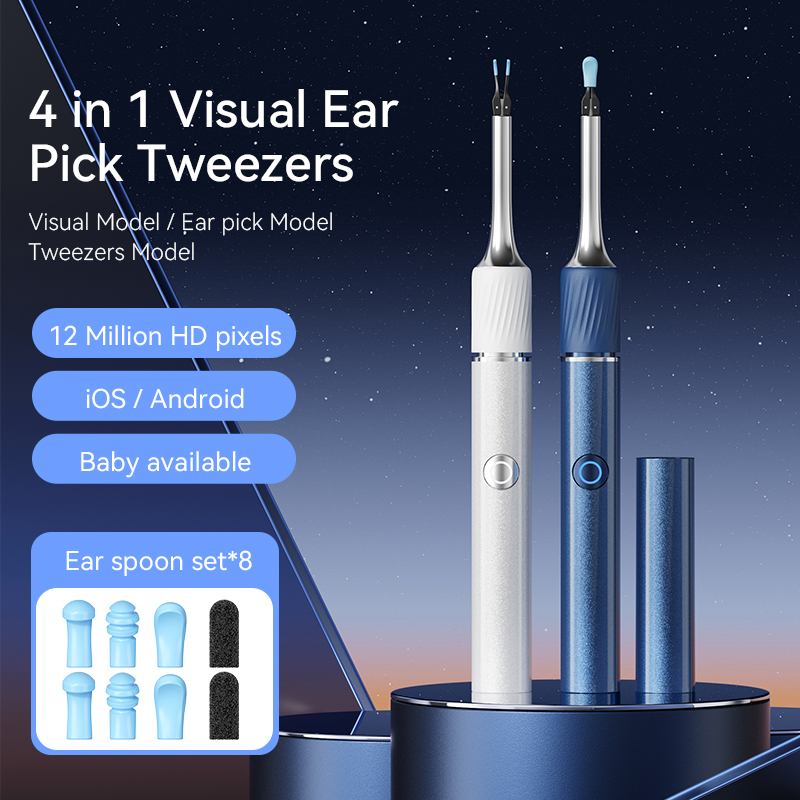 S8 4.5mm 8MP Ear Wax Removal Kit With Manual Tweez