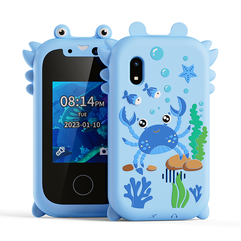 KP08 Unicorn Cartoon Blue Color Kids Camera 3-7 Year