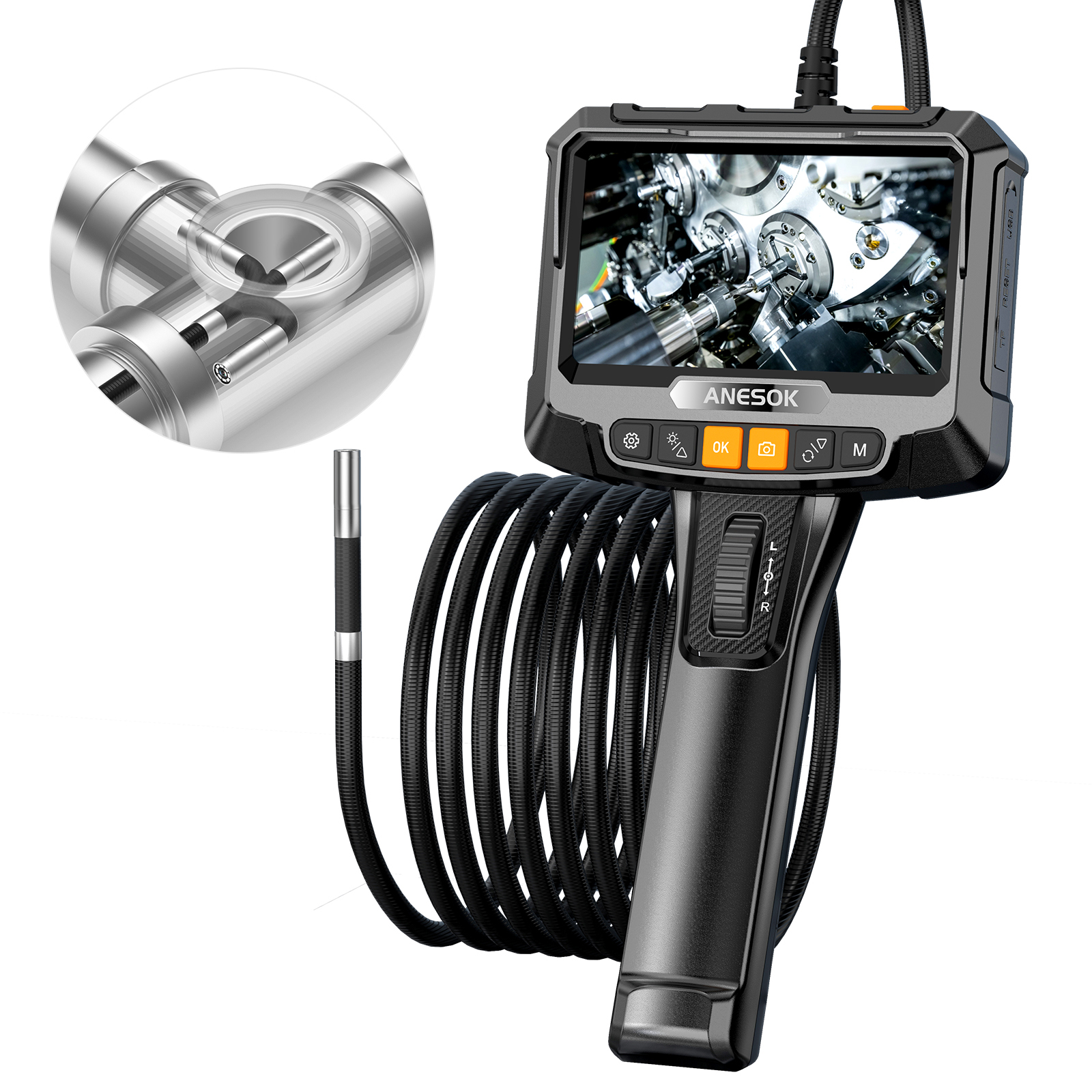 Y101 8mm Spiral Head 3 In 1 Waterproof Digital Endoscope